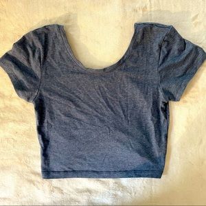Primark Blue/Grey Crop Top Size Medium